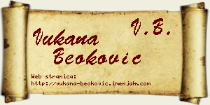 Vukana Beoković vizit kartica